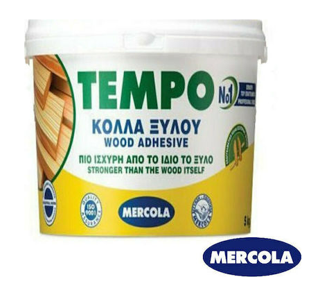 Ξυλόκολλα Tempo 5kg D2 Κρυσταλλιζέ Mercola