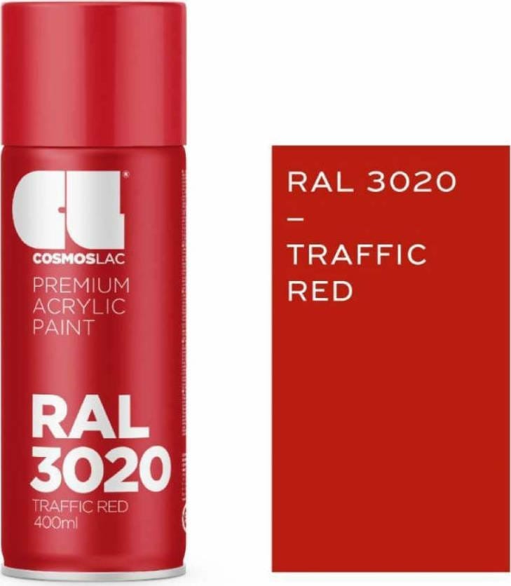 ΣΠΡΕΥ RAL 3020 TRAFFIC RED N312 400ml COSMOS