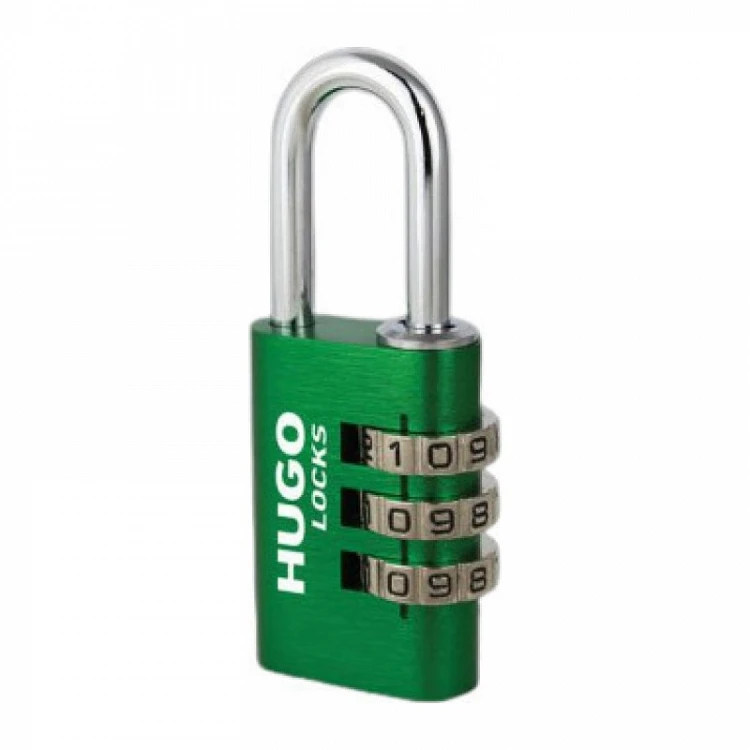 Λουκέτο συνδυασμού PA30 Αλουμινίου Πράσινο HUGO