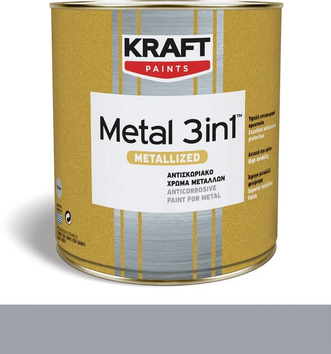 METAL 3in1 ΜΕΤ/ΖΕ ΓΥΑΛ. ΑΣΗΜΙ 0,75LT KRAFT